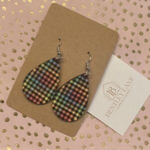 Breaking Plaid Earrings #119