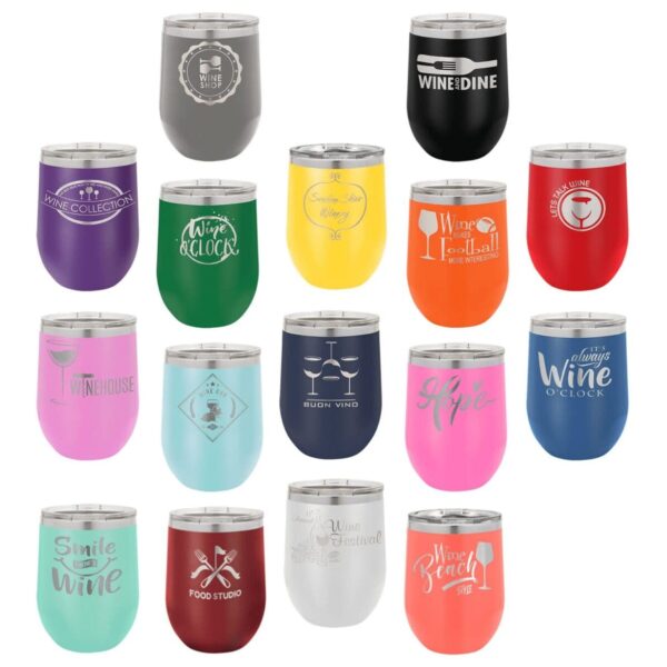 12 oz. Vacuum Insulated Wine Tumbler with Lid