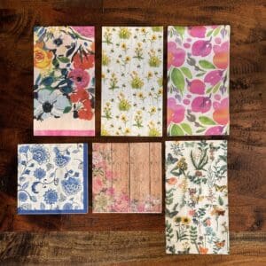 Spring Napkin Bundle #1, floral napkins, bee napkin, barnwood napkins, spring floral, napkins for crafting, decoupage napkins, butterflies