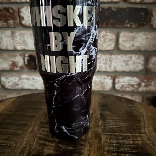 30 oz. Coffee Whiskey Tumbler with Clear Slider Lid