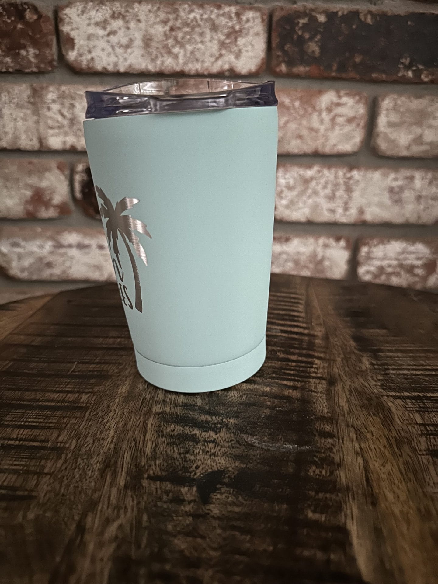 20 oz. Tiffany Blue Vacation Vibes Cocktail Tumbler with Clear Slider Lid - Image 4