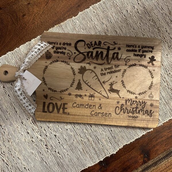 Dear Santa Charcuterie Cutting Board Personalized