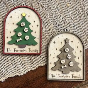 Family Christmas Tree Ornament Personalized