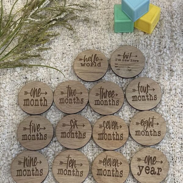 Baby Monthly Milestone Marker Discs