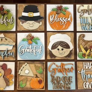 Thanksgiving Interchangeable Squares Set of 12