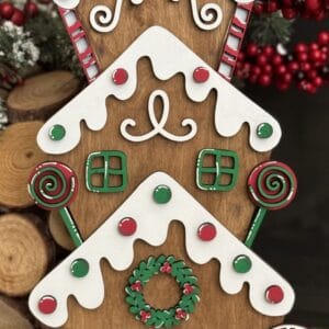 Stacking 3 Tier Gingerbread House Table/Shelf Sitter