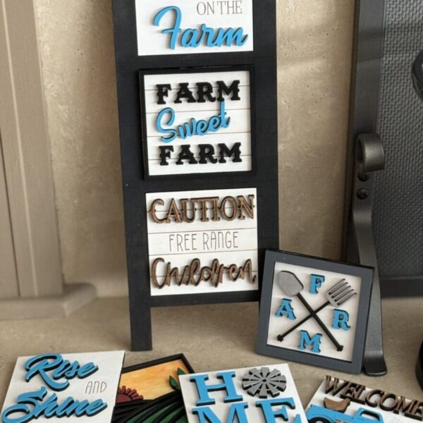 Farmhouse Everyday Interchangeable Squares Set of 8