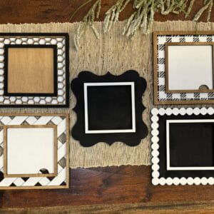 Interchangeable Single Square Leaning Frame - 6 Options