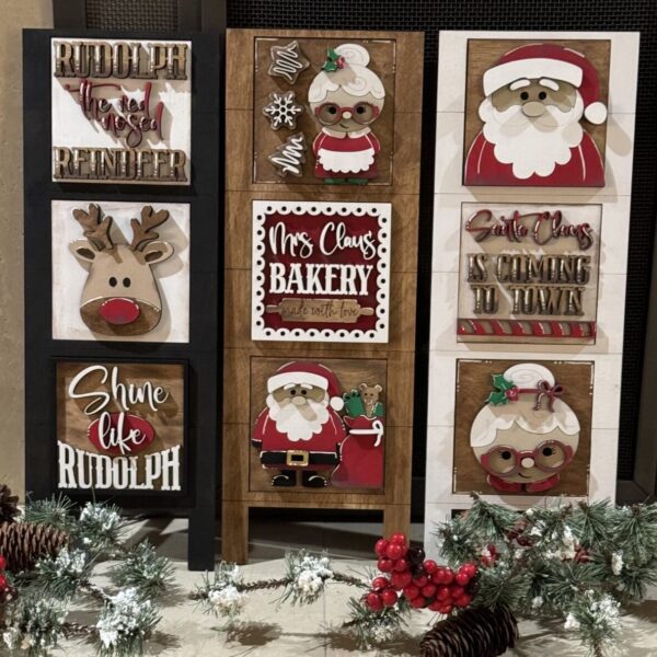 Santa and Mrs Claus Interchangeable Squares Mix & Match