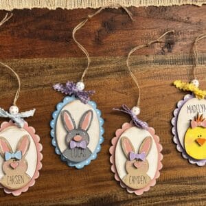 Easter Basket Tags Ornaments Personalized