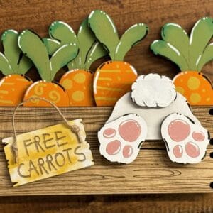 Carrot Patch Easter Bunny Shelf Sitter