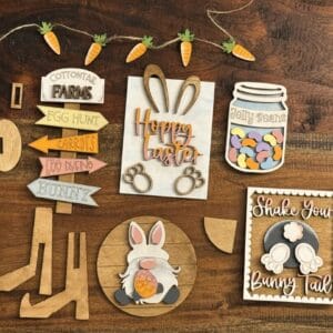 Cottontail Easter Bunny Tiered Tray Individual Pieces