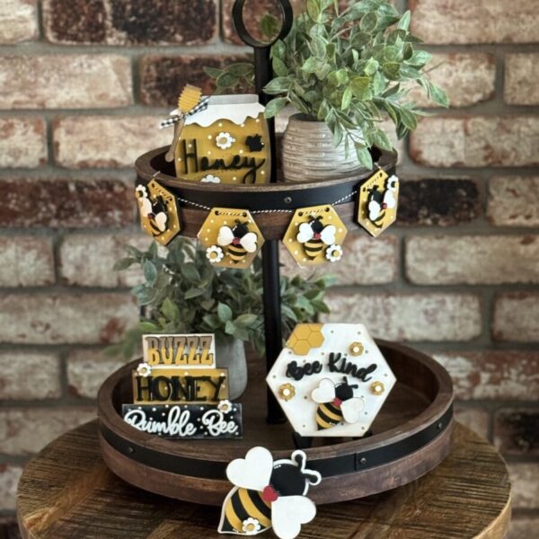 Honey Bee Tiered Tray 5 Piece Set