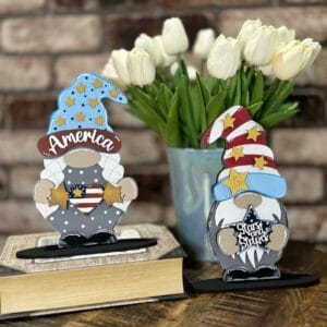 Gnome Interchangeable Boy & Girl Patriotic USA Hat and Hands Set
