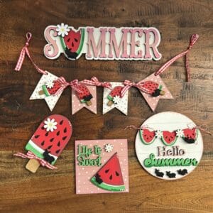 Summer Watermelon Tiered Tray Individual Pieces