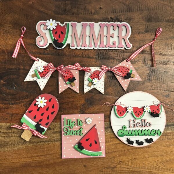Summer Watermelon Tiered Tray Individual Pieces