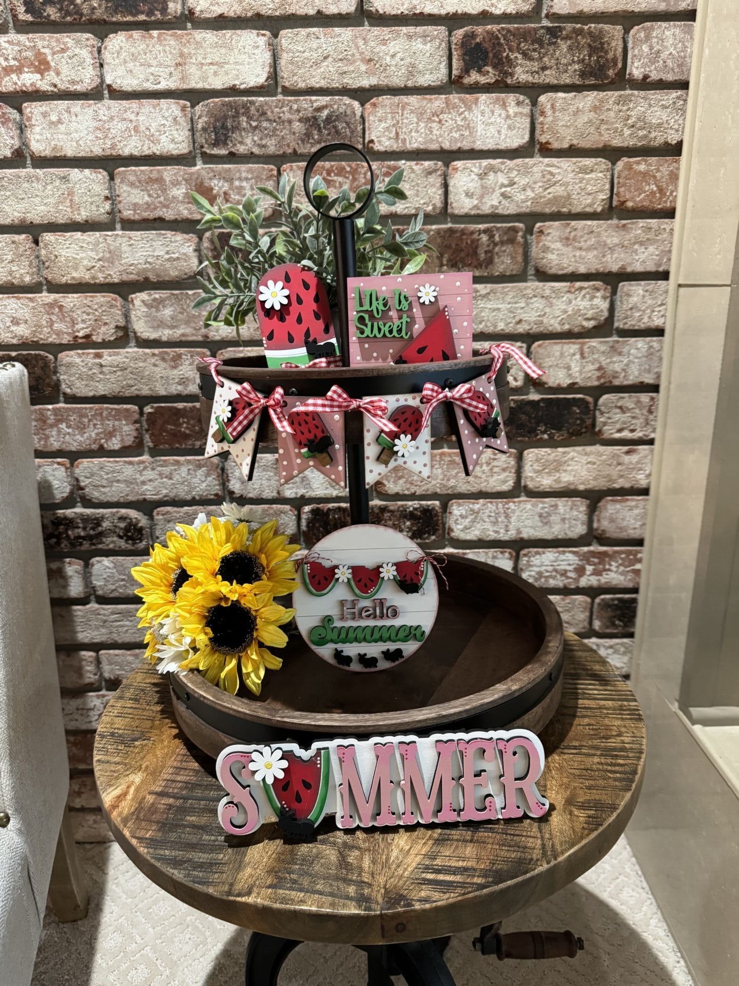 Summer Watermelon Tiered Tray 5 Piece Set
