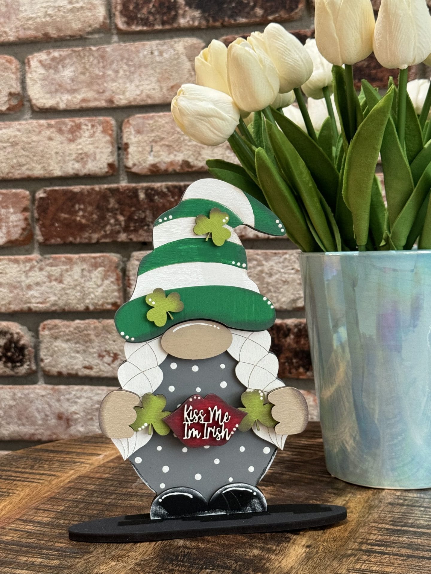 Gnome Interchangeable Boy & Girl St Pattys Hat & Hands - Image 3