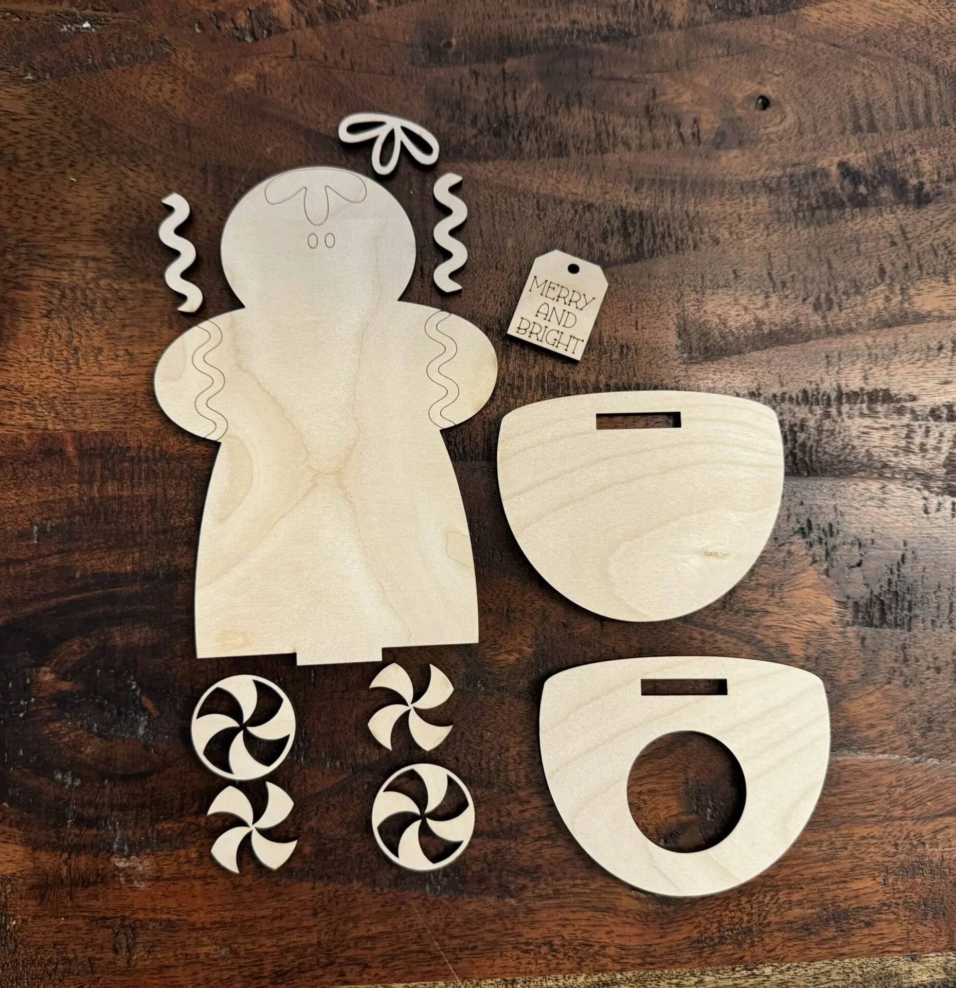 Gingerbread Votive Peppermint Shelf Sitters 2 Styles - Image 4