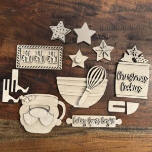 Vintage Santa Cookie Tiered Tray Individual Pieces