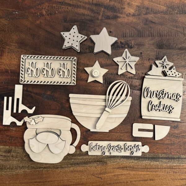 Vintage Santa Cookie Tiered Tray Individual Pieces