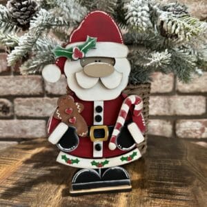 Standing Santa Claus Gingerbread Shelf Sitter