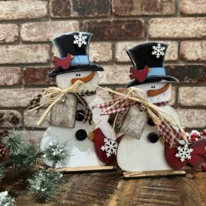 Standing Snowbird Snowmen 2 Sizes