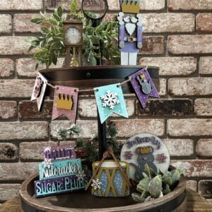 Nutcracker Tiered Tray 6 Piece Set