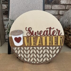 Sweater Weather Fall Door Hanger