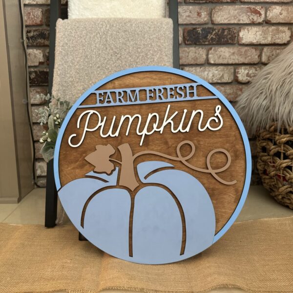 Farm Fresh Pumpkins Fall Door Hanger