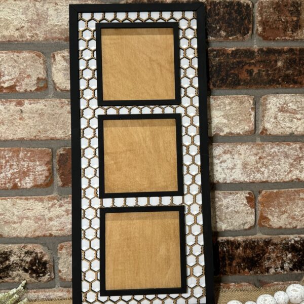 Interchangeable 3 Square Leaning Chicken Wire Frame
