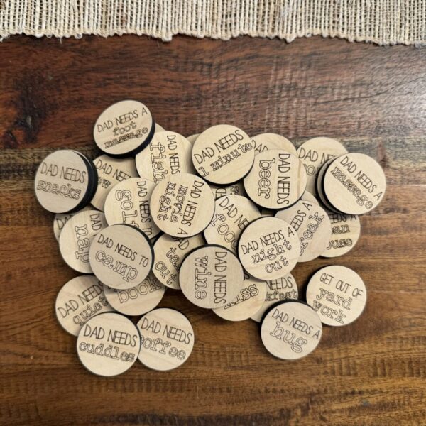 Father's Day Dad Tokens Set of 40