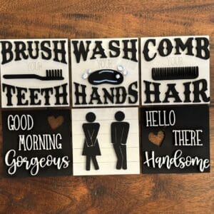 Bathroom Interchangeable Squares Mix & Match