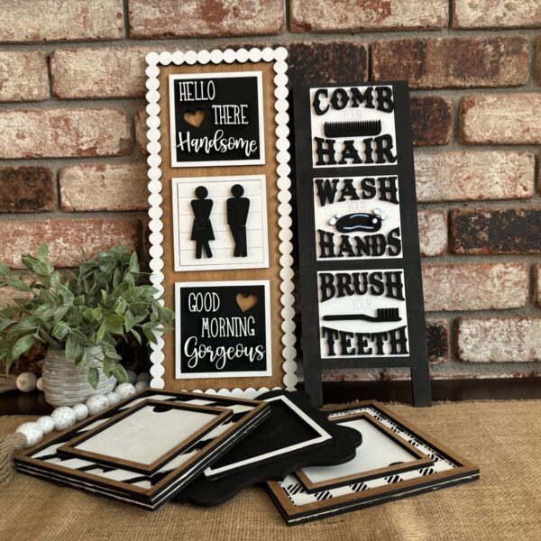 Bathroom Interchangeable Squares Set of 6