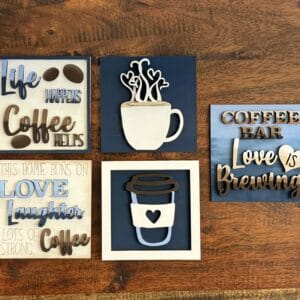Coffee Bar Interchangeable Squares Mix & Match