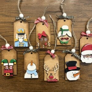 Christmas Tag Personalized Christmas Ornaments - 8 Styles