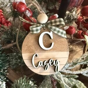 Custom Personalized Shiplap Christmas Ornaments - 9 Styles