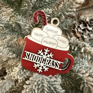 Hot Chocolate Cocoa Personalized Christmas Ornaments - 11 Styles
