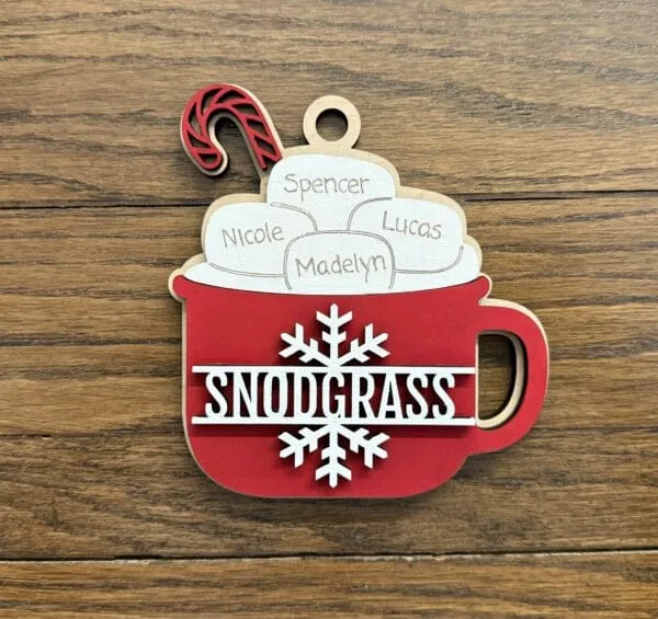 Hot Chocolate Cocoa Personalized Christmas Ornaments - 11 Styles - Image 4