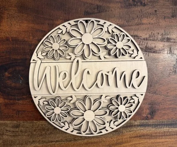 Welcome Spring Daisy Door Hanger - Image 2