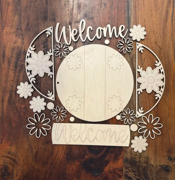 Welcome Spring Daisy Door Hanger - Image 3