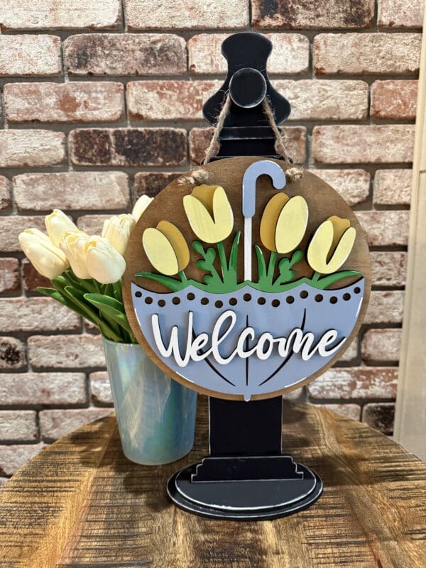 Spring Umbrella Welcome Door Hanger