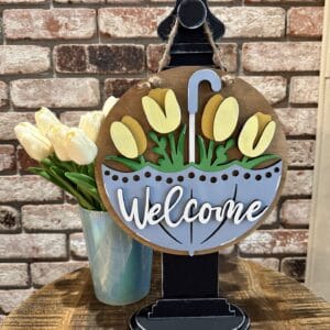 Spring Umbrella Welcome Door Hanger