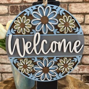 Welcome Spring Daisy Door Hanger