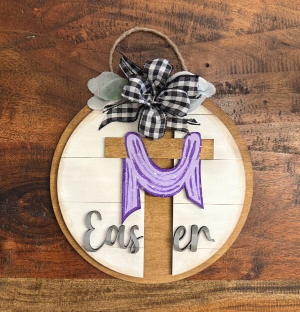 Easter Cross Religious Door Hanger - Image 4