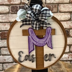 Easter Cross Religious Door Hanger