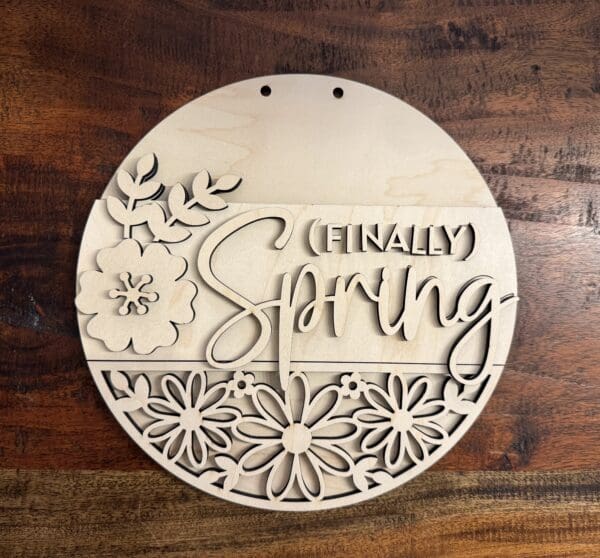 Finally Spring Floral Door Hanger - Image 2