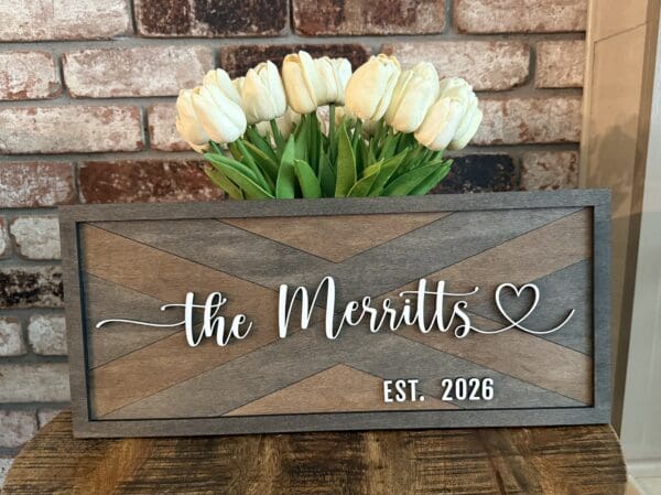 Custom Layered Inlay Wood Name Signs - Image 5