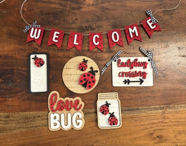 Ladybug Tiered Tray 6 Piece Set - Image 3