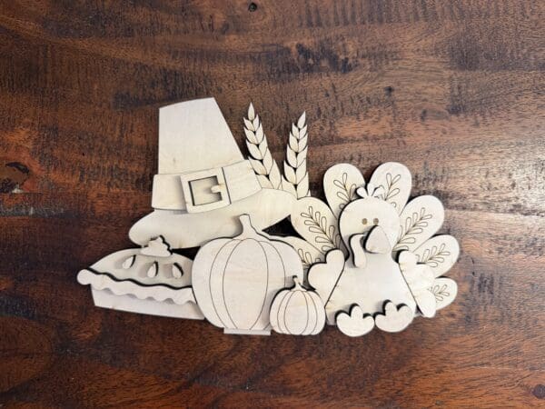 Thanksgiving Turkey For Flower Basket Interchangeable Weave Basket - Image 3